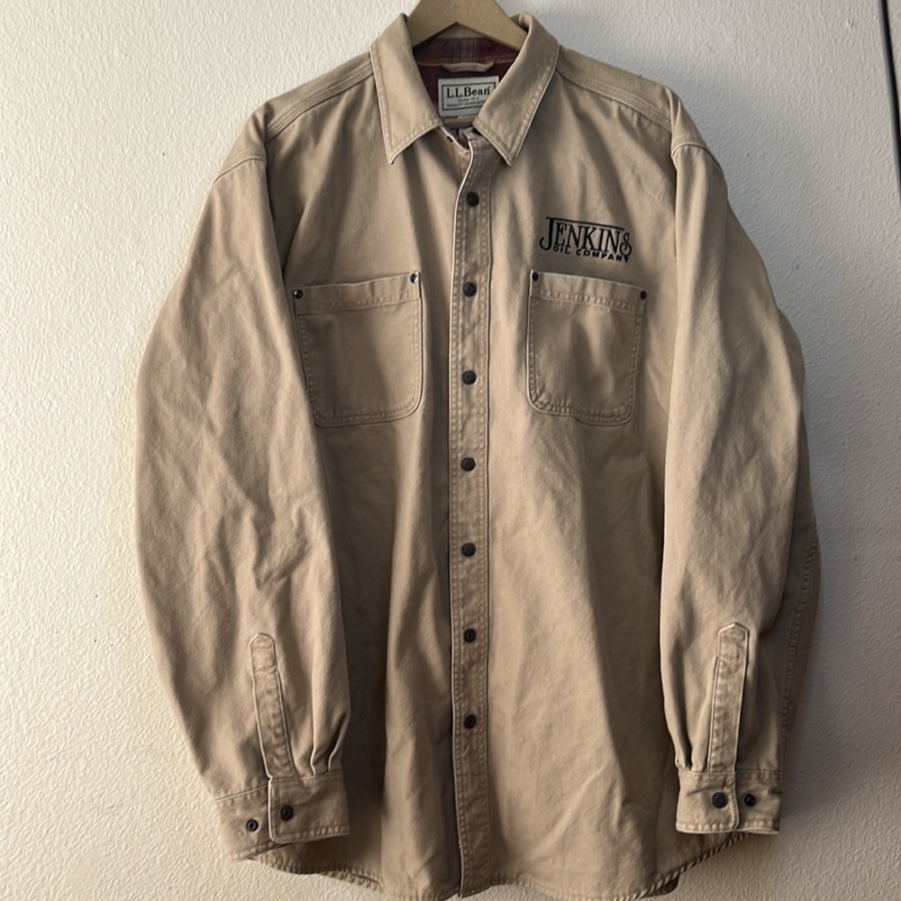 L.L. Bean blanket lined workers jacket, Jenkins oil company